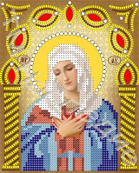 Икона бисером Богородица Умиление вышивка.