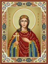 Вышивка Икона Святая Ирина бисером