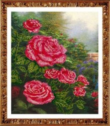 Красный жемчуг “Розы” набор для вышивания бисером