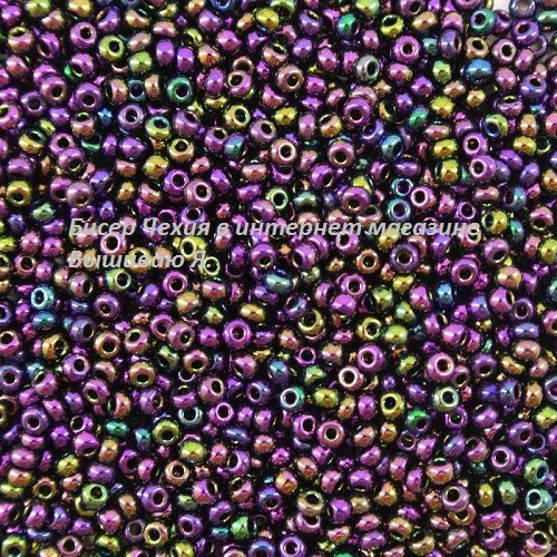 Бисер 59195 фиолетовый-разноцветный Preciosa 