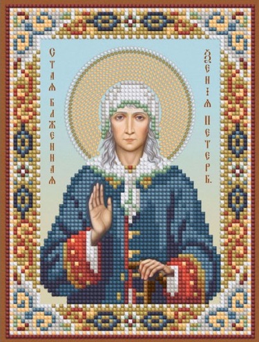 Икона Святая Ксения Петербургская вышивка