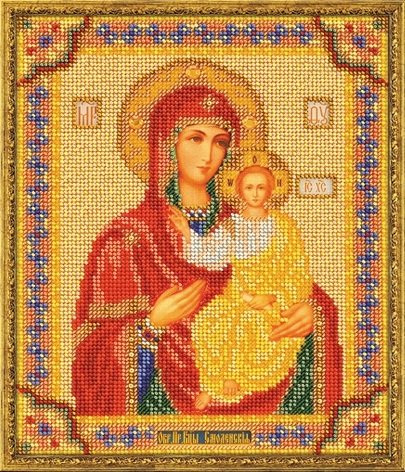 Вышивка Икона Смоленская Богородица.