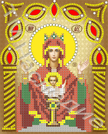 Вышивка Икона Богородица Неупиваемая Чаша со стразами