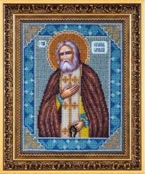 Икона под бисер Святой Серафим Саровский.