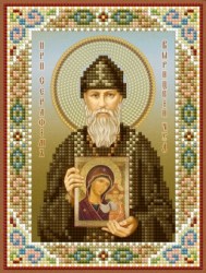 Икона Святой Серафим Вырицкий вышивка