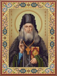 Икона Святой Лев Оптинский вышивка