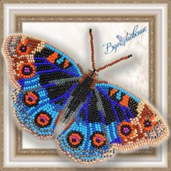 Вышивка бабочка Анютины Глазки