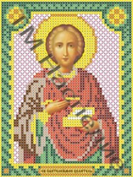 Бисером Икона Святой Пантелеймон. 