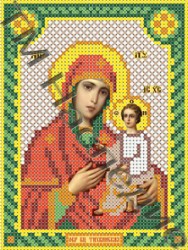 Схема для вышивания бисером Икона Богородица Тихвинская  