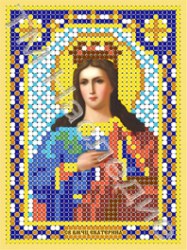 Икона бисером Святая Екатерина вышивка.