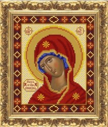 Икона Богородица Огневидная вышивка