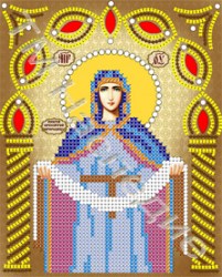  Икона Образ Богородицы Покров вышивка.