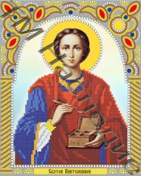Икона бисером Святой Пантелеймон вышивка.