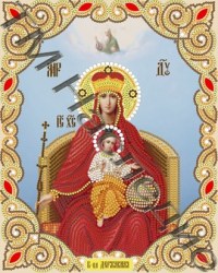 Икона Богородица Державная вышивка