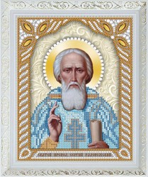 Икона бисером Святой Сергий 