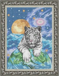 Космический тигр картина бисером