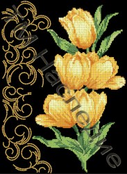Желтые тюльпаны вышивка.