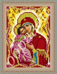 Икона Божья Матерь Владимирская схема икон для частичной вышивки бисером