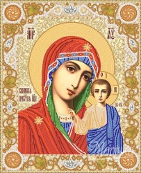 Икона Венчальная пара.Богородица Казанская вышивка.