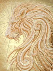 Схема бисером Золотой лев