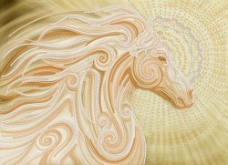 Вышивка Золотой конь 