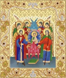 Икона Собор Архангела Михаила вышивка 