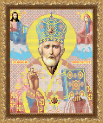 Икона Святой Николай вышивка.