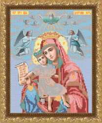 Икона Богородица Достойно есть Милующая вышивка.