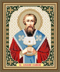 Икона бисером Святой Василий вышивка