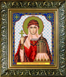 Икона Святая Мученица Ольга вышивка.