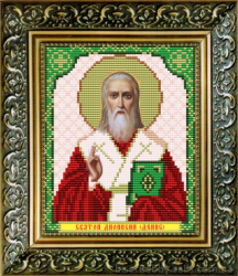 Икона Святой Денис-Дионисий вышивка.