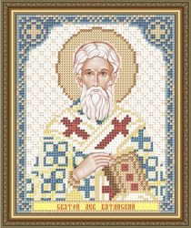 Икона Святой Лев Катанский вышивка.