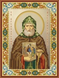 Икона Святой Александр Свирский Бис-023.
