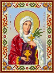 Вышивка Икона Святая Анастасия бисером.
