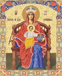 Икона  Богородица Державная вышивка.