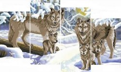 Семья волков вышивка бисером схема.