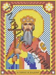 Икона Святой Владимир схема бисером.