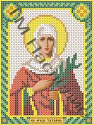 Икона Святая Татьяна вышивка бисером.