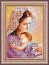 Мать и младенец схема бисером.