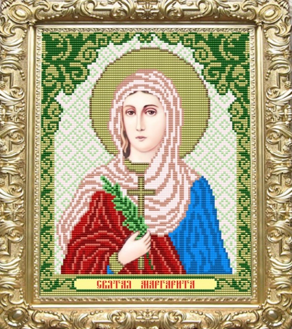 Вышивка икона Святая Маргарита